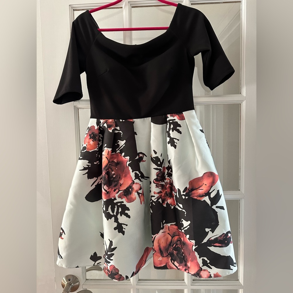 Betsy & Adam Floral Cocktail Dress